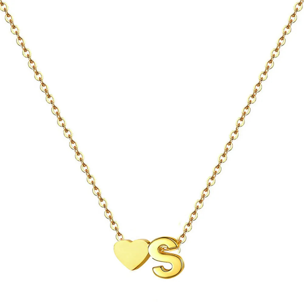 Dainty Heart Initial Choker Necklace™