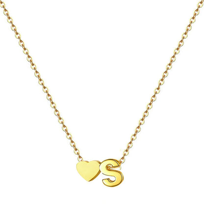 Dainty Heart Initial Choker Necklace™