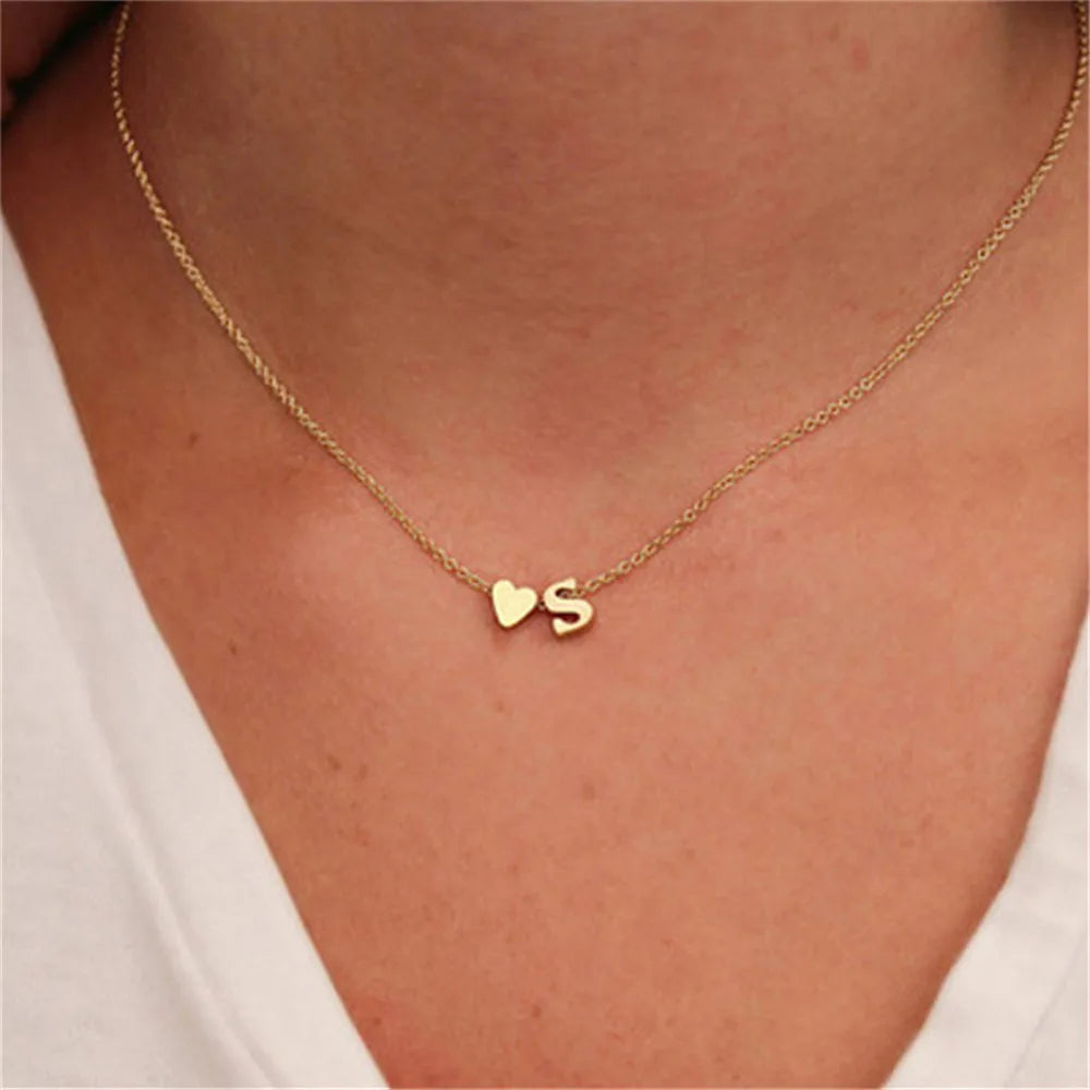 Dainty Heart Initial Choker Necklace™