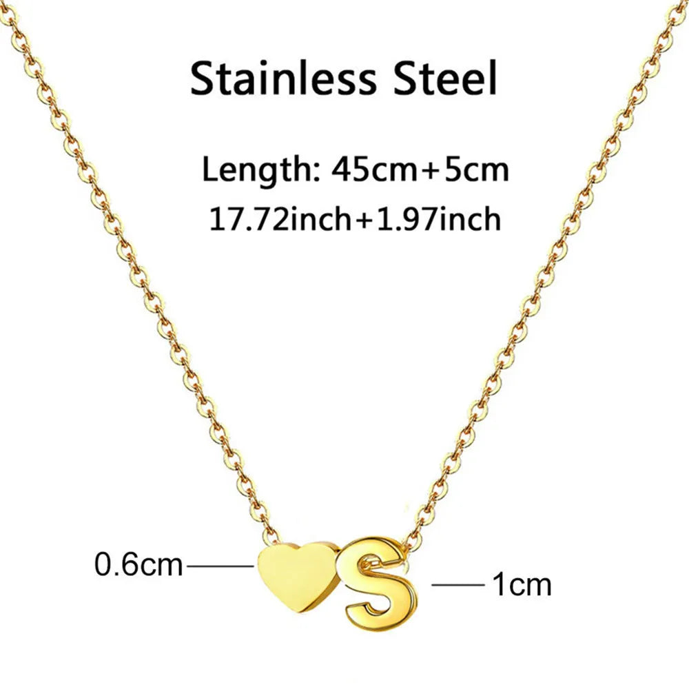 Dainty Heart Initial Choker Necklace™
