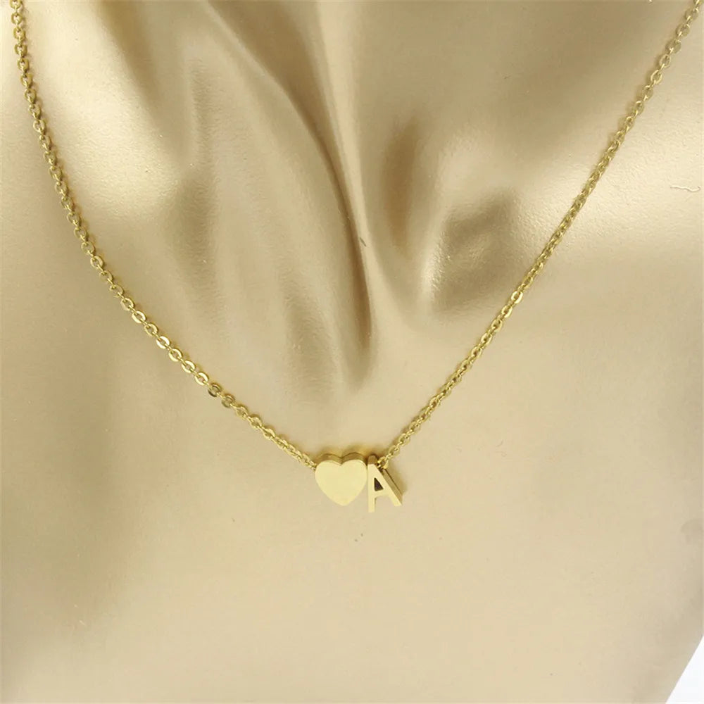 Dainty Heart Initial Choker Necklace™